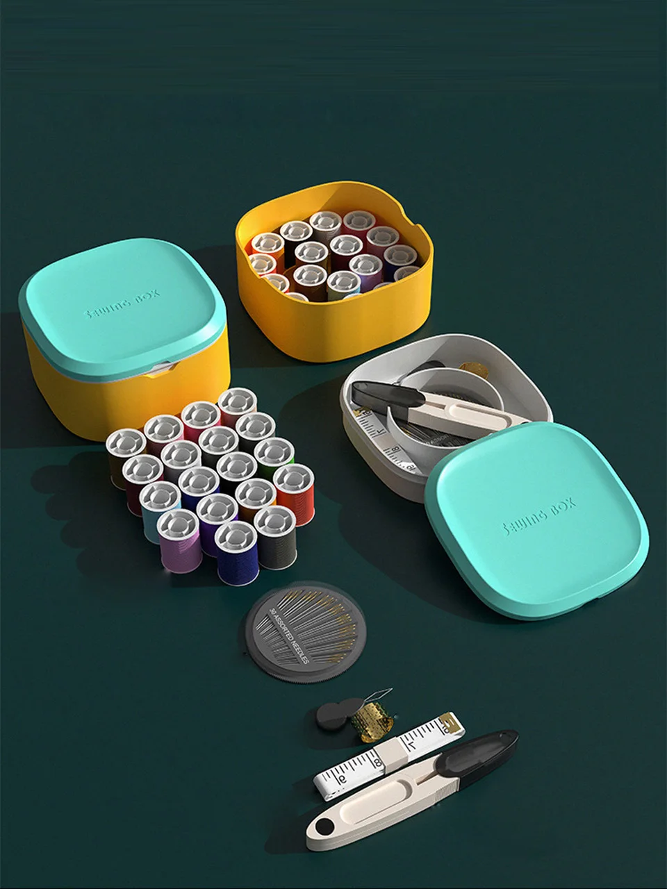 

Household Double-Layer Sewing Box With Cover Sewing Bag Set Multifunctional Small Dormitory Student Portable Sewing Tool