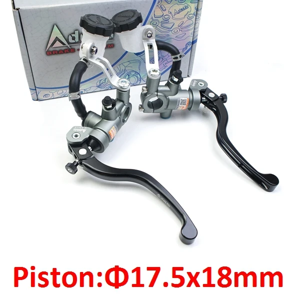 grey 17.5mm Adelin PX1 поршень 14 16 17,5 19 мм Радиальные мотоциклетный главный цилиндр тормозной муфты рычаг 7/" 22 мм для yamaha mt03 ниндзя 1000 R6 - Цвет: grey 17.5mm