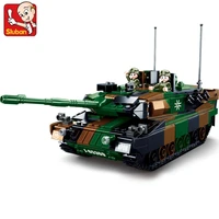 766pcs military leopard 2a5 main battle tank bricks ww2 army soldiers building blocks assembly kit mbt educational toys for boys