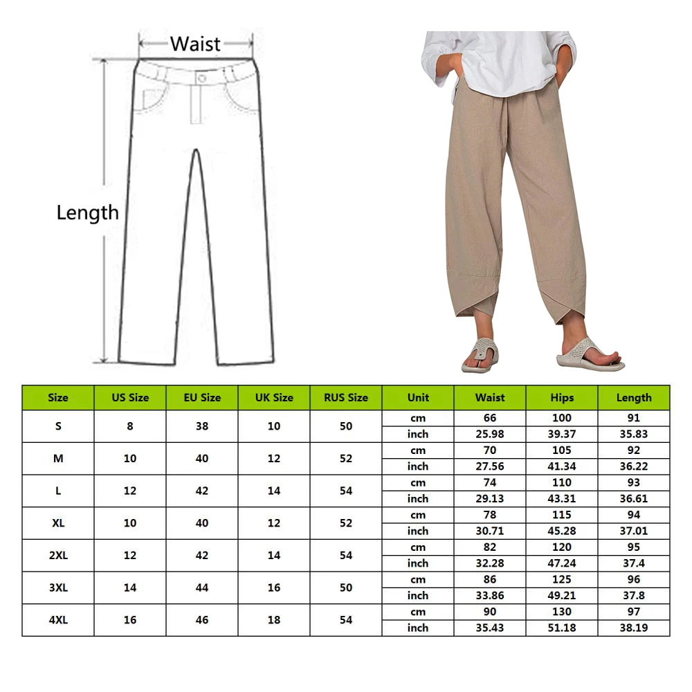 

Vintage Printed Harem Pants Women Trousers Casual Elastic Waist Cotton Linen Wide Leg Pants Loose Pantalon Summer Plus Size Pant