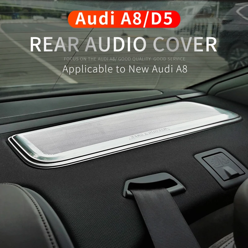 

For 18-22Year Audi a8 accessories D5 Modification Interior Decoration Rear window Sound cover speaker Decoration Sticker