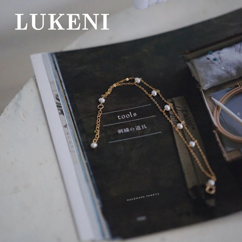 Классические Оригинальные ожерелья для женщин Двухрядное жемчужное ожерелье в