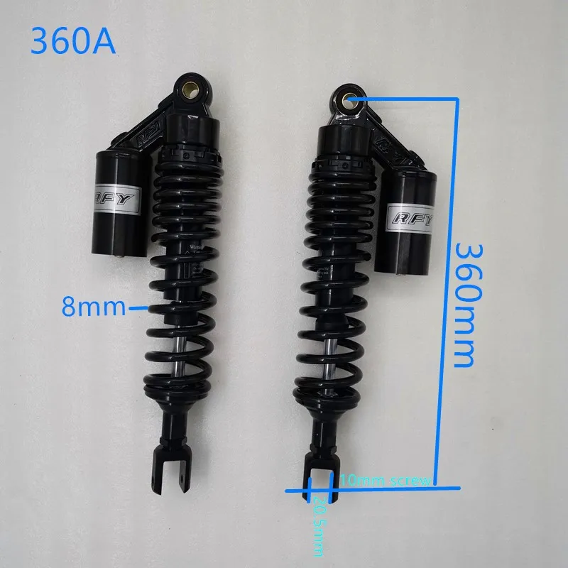 

Пружинные амортизаторы 8 мм 360 мм для мотоциклов Honda CB900F CB1100F CBX1000 SUZUKI YAMAHA Kawasaki, черный хром