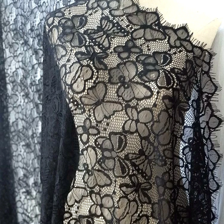

Ресницы с бабочками, французская кружевная ткань, черный, белого цвета, 1 шт. 1. 5x3m
