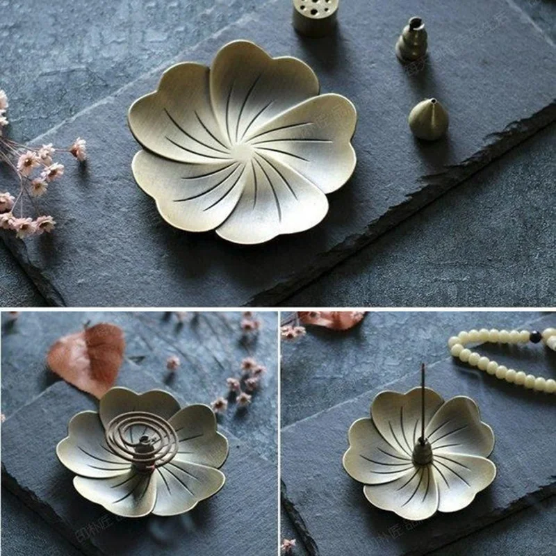 Латунные палочки для благовоний конусная кадильница в стиле ретро с ароматом