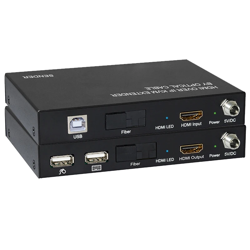 HDMI KVM OVER IP удлинитель с помощью оптического кабеля 20 км|Кабели VGA| |