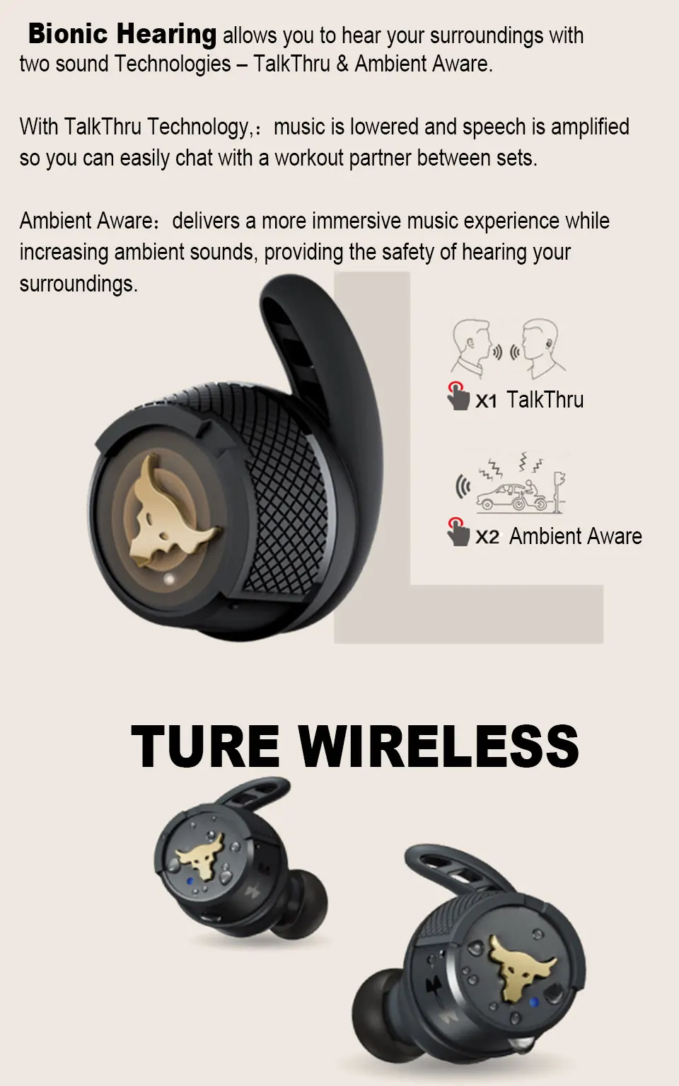 JBL мкА FLASH TWS беспроводные вкладыши Bluetooth V4.2 спортивные наушники глубокий бас IPX7 водонепроницаемые наушники с зарядным устройством и микрофоном