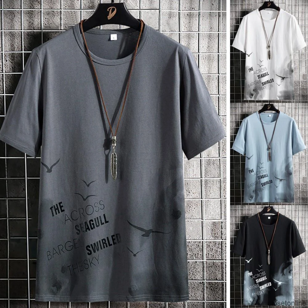 

Men's Short Sleeve V-neck T-shirt Fashion Personality