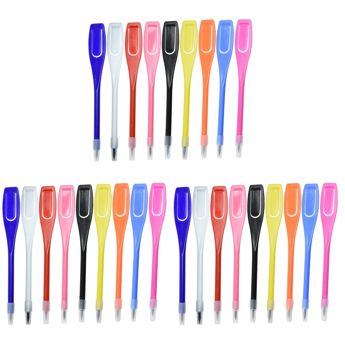 

150 pcs Plastic Record Marker Pen Clear Lead Writing Scoring Pen Scorer Pencil (Random Color)