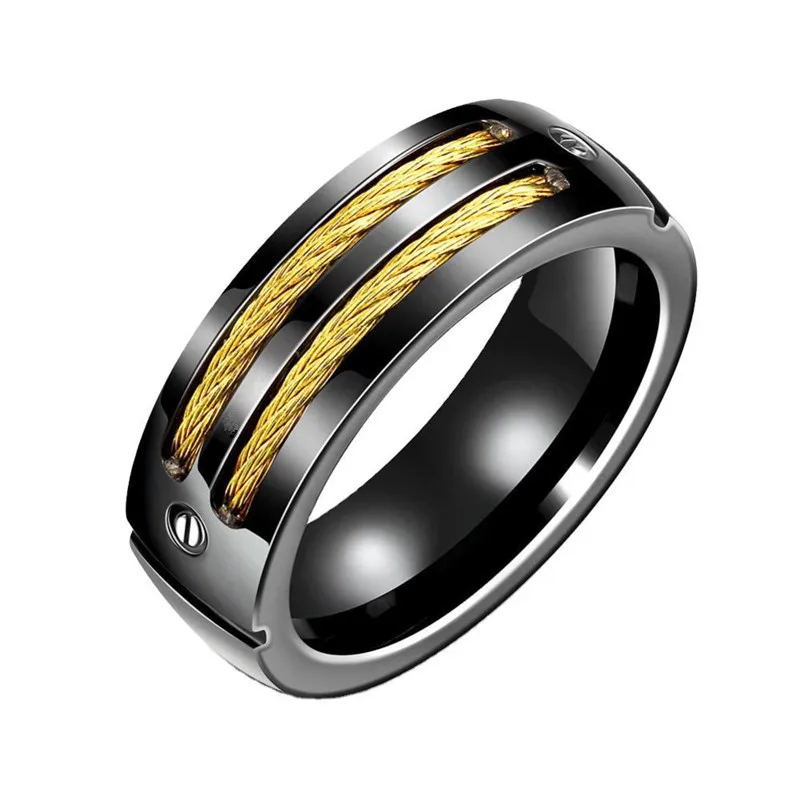

Two Gold Line Rings Vintage Wedding Band Men Women Jewelry