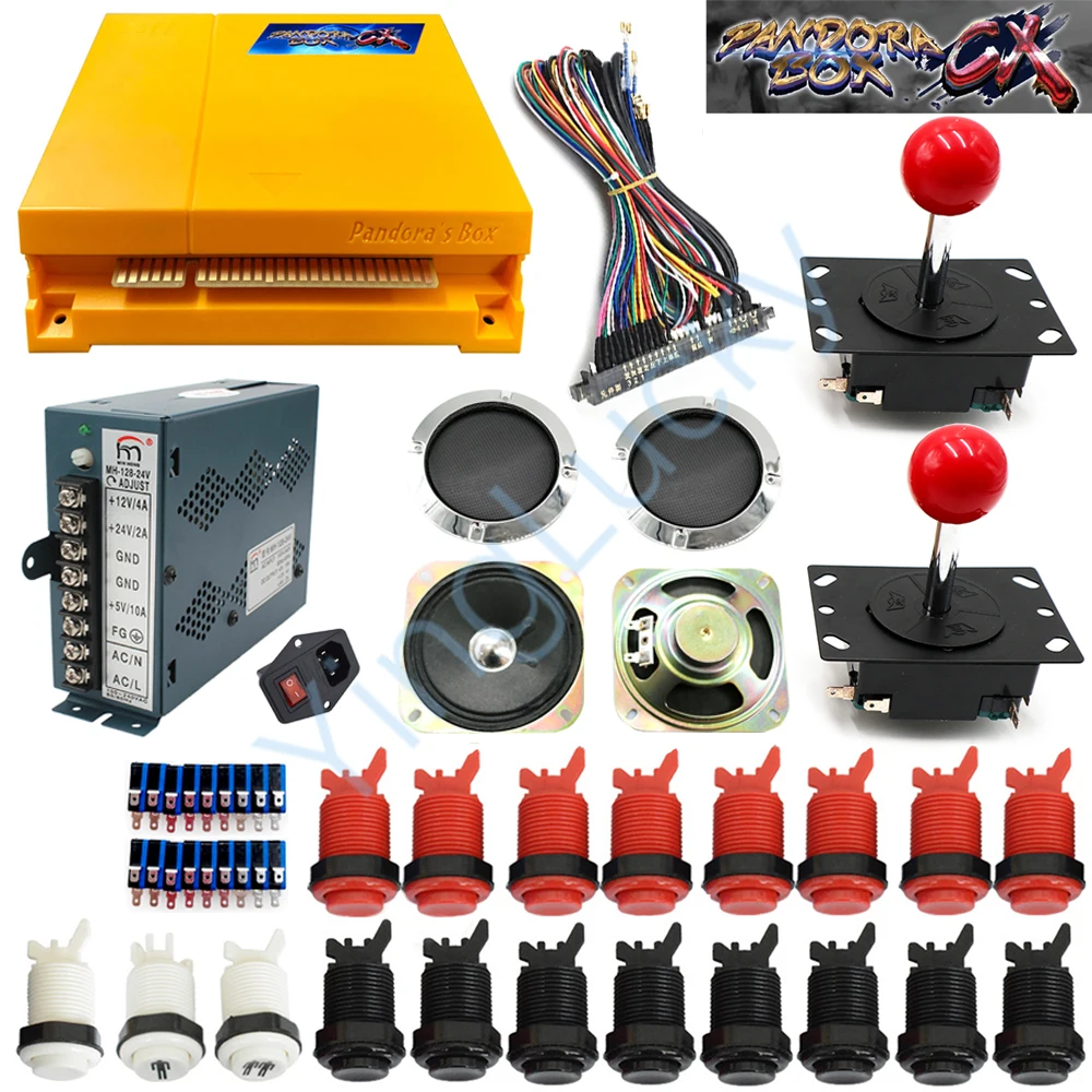 Pandora комплект 2 игрока DIY box CX 2800 в 1 Аркадный Игровой шкаф с комплектом jamma доска Happ