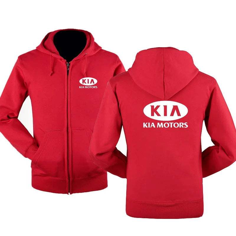 Весенний кардиган мужские толстовки на молнии с логотипом KIA куртка одежда