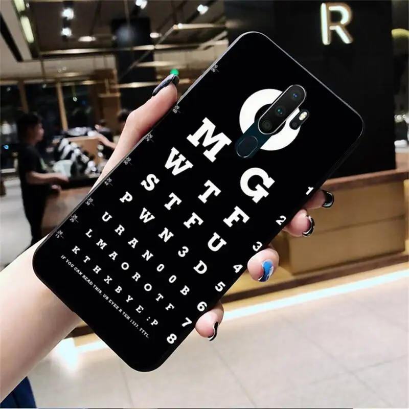HPCHCJHM Vision Test Chart модный шикарный Милый чехол для телефона Oppo A5 A9 2020 Reno2 z Renoace 3pro