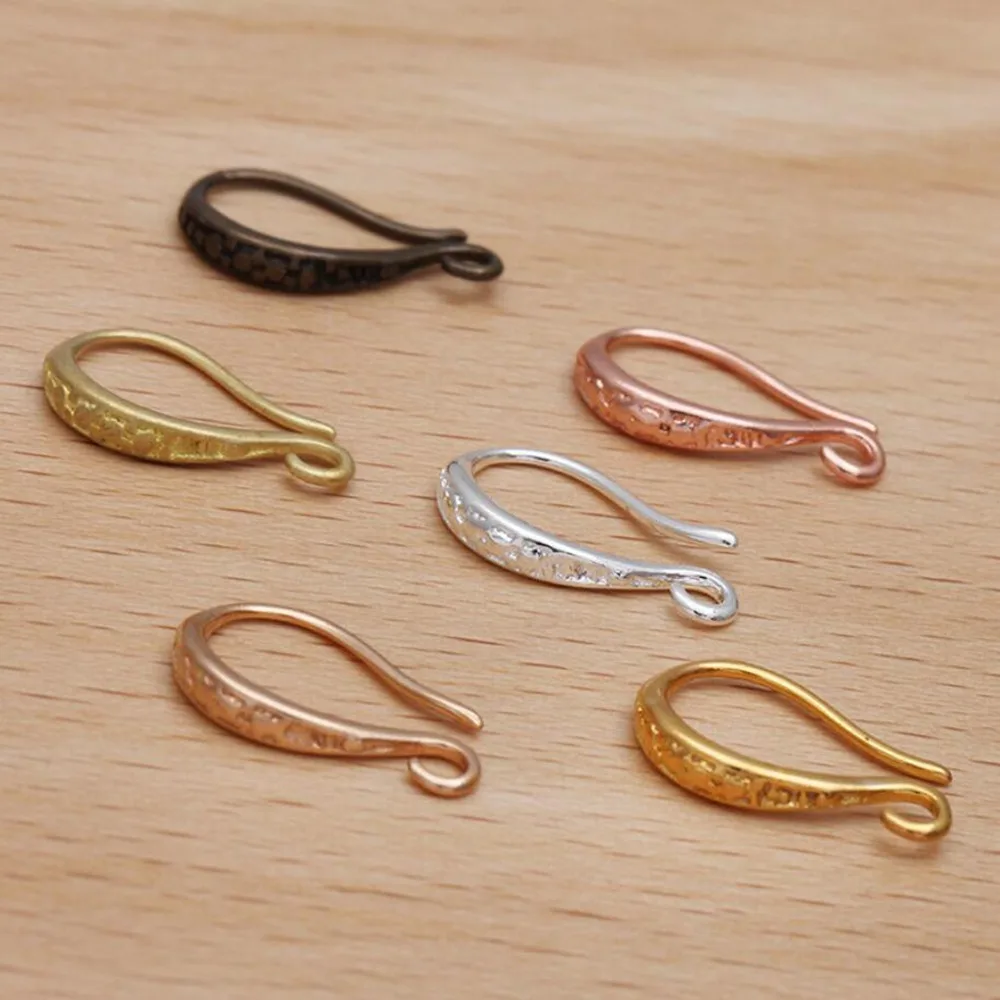 500pcs copper metal earring hooks earwires carved hook earrings jewelry findings & accessories