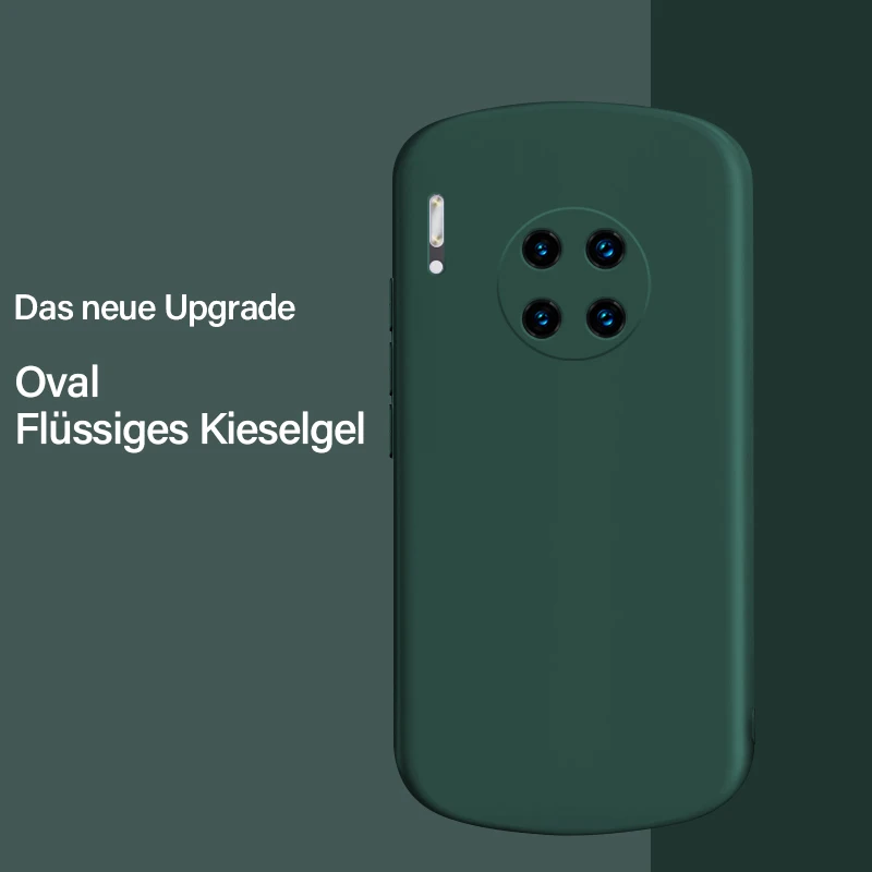 

Ultra-thin Liquid Silicone All-inclusive Camera Phone Case For Huawei Mate 30 20 P40 P30 P20 Lite Pro Honor Cute Oval Soft Cover