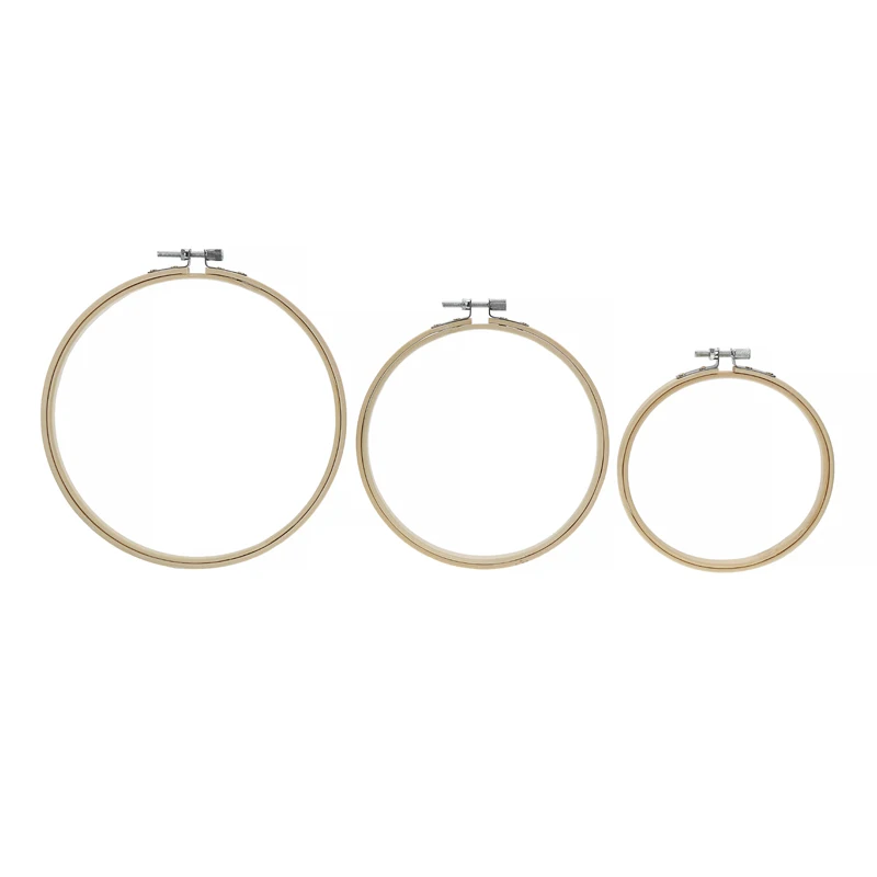 3 шт./компл. и бамбуковым корпусом Круг алмазный вышивка крестиком обруч кольцо