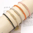 Go2boho модные японские золотые бусины Браслеты Плетеный регулируемый шнур браслет ручной работы ювелирные изделия для женщин