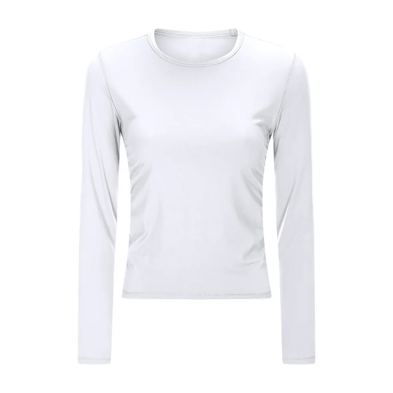 

VICLEO Autumn New Training Sport Long Sleeve High Elasticity Slim Solid Casual Yoga Tee Skinny Breathable Tracksuit