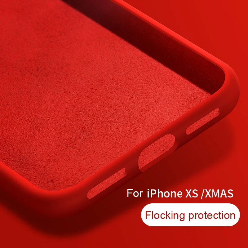 Чехол для iPhone XR чехол жидкий силиконовый футляр телефона задняя крышка 6S 7 8 Plus X XS