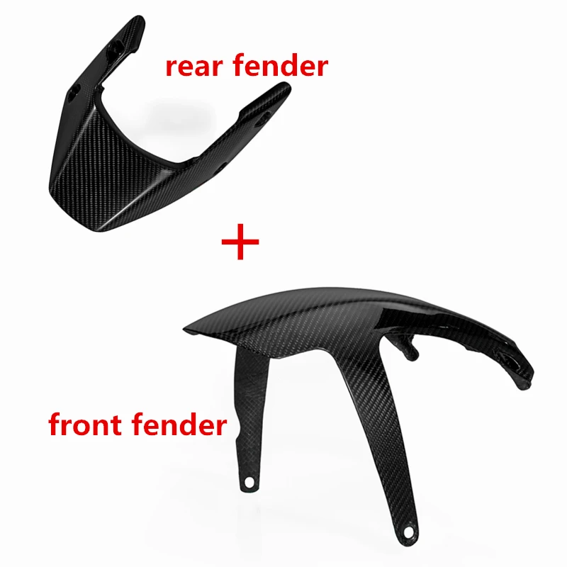 Front rear fender Для KTM RC390 Мотоцикл углеродного волокна облегающее крыло Muguard крышка Передняя Задняя Мото Аксессуары - Цвет: Front rear fender