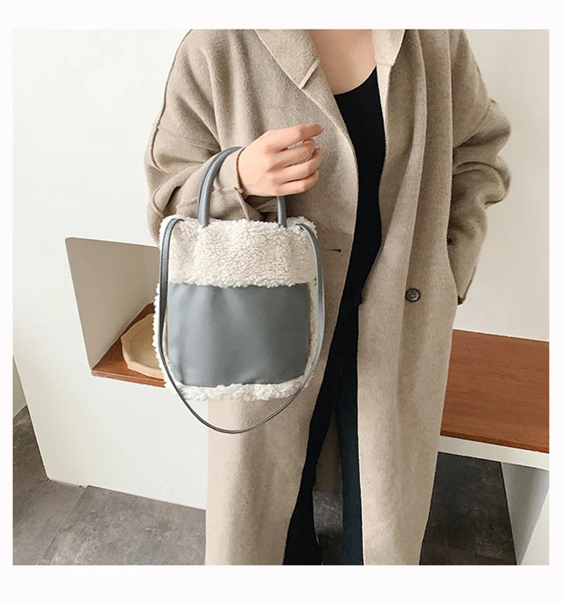 Зимняя теплая женская сумка-мессенджер на плечо женские сумки шикарные из