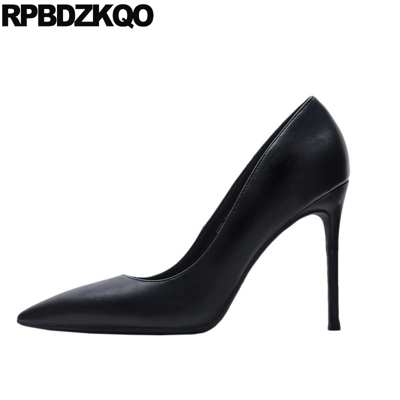 Туфли-лодочки женские на высоком каблуке с острым носком без застежки | Обувь