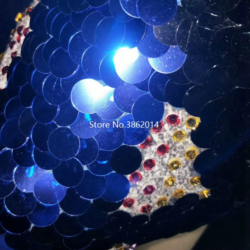 Блестящий боди со стразами и блестками Женский соблазнительный костюм для