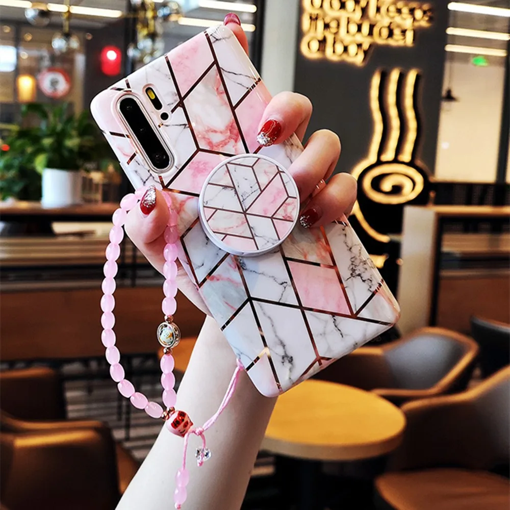 

case For samsung galaxy s21 S20 fe s10 plus note 20 ultra 10 pro A21s 42 32 12 52 72 51 71 5G 30S 70 50 40 cover marble strap