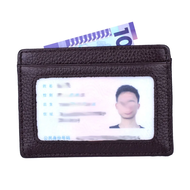 Genunine кожаный бизнес держатель для Карт RFID Блокировка унисекс мульти ID Кредитная карта кошелек дамы Porte Carte