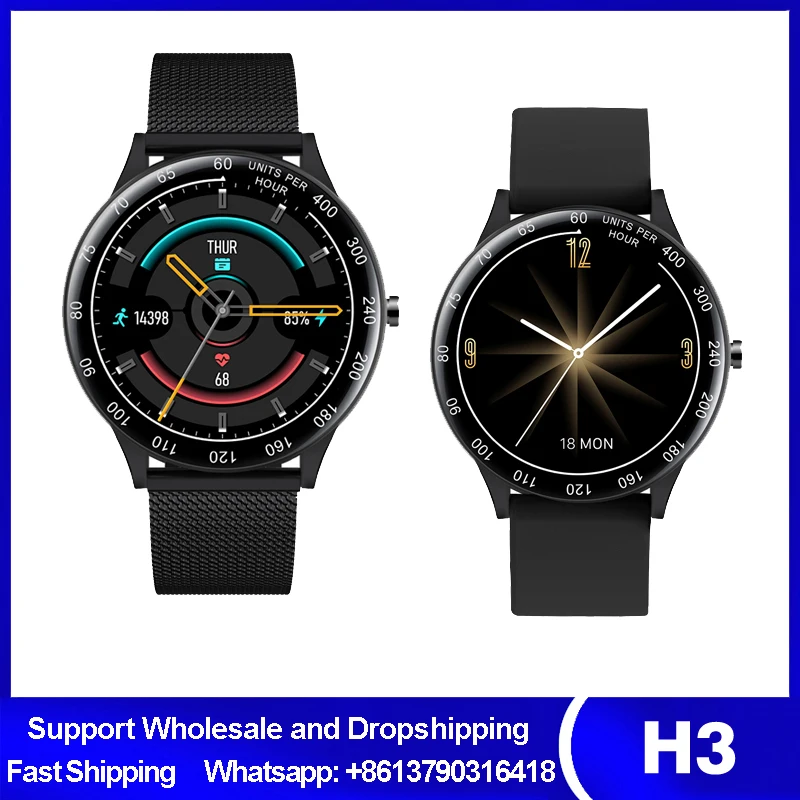 

H3 Smart Watch 2020 2021 Full Touch Physiological Reminder Heart Rate Blood Pressure Monitor IP68 Men Women Waterproof Smartband