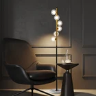 Простые напольные лампы в скандинавском стиле для гостиной, стеклянный шар, стоячий светильник, прикроватный светильник для спальни, креативный домашний декор, осветительные приборы