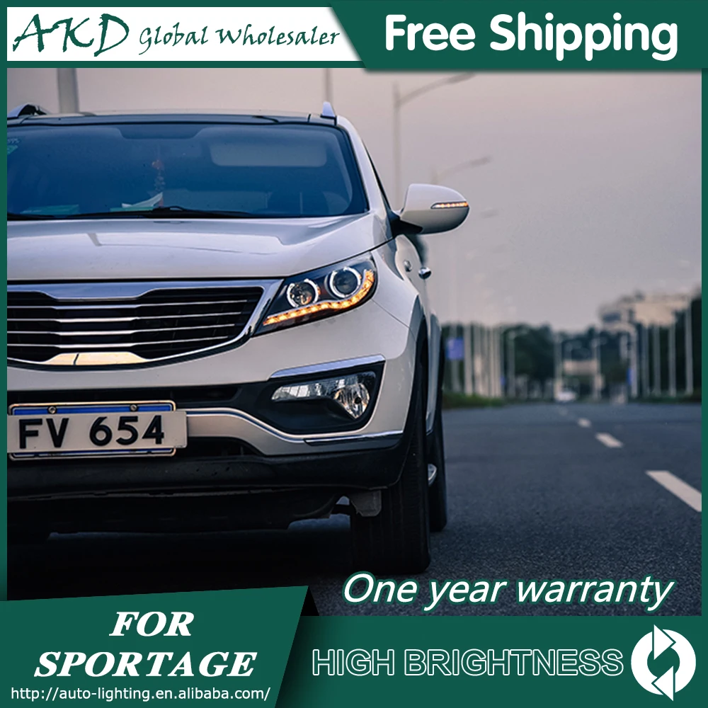 Автомобильный Стайлинг для Kia Sportage R 2011 2014 светодиодный фонарь ДХО Биксеноновая