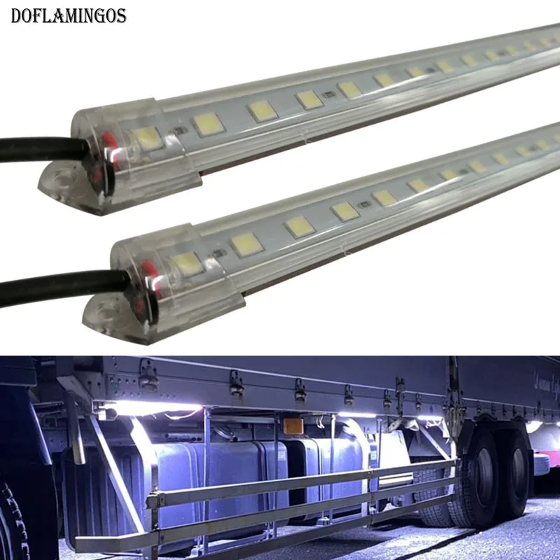 

Truck 24V Double-Sided Adhesive Installation Waterproof cargo compartment super bright car bottom bar led light 2pcs
