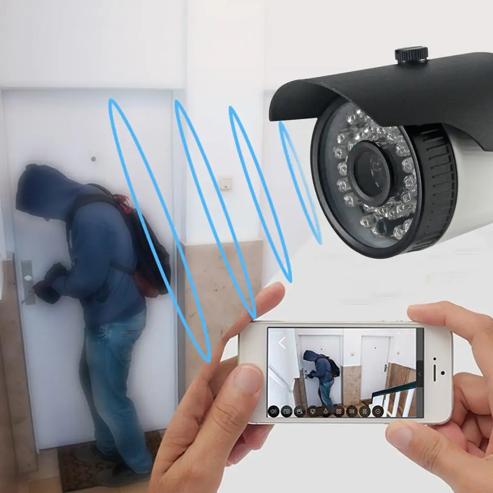 Камера видеонаблюдения Yoosee Wi Fi 1080P HD ночное видение для улицы 2 МП|Камеры