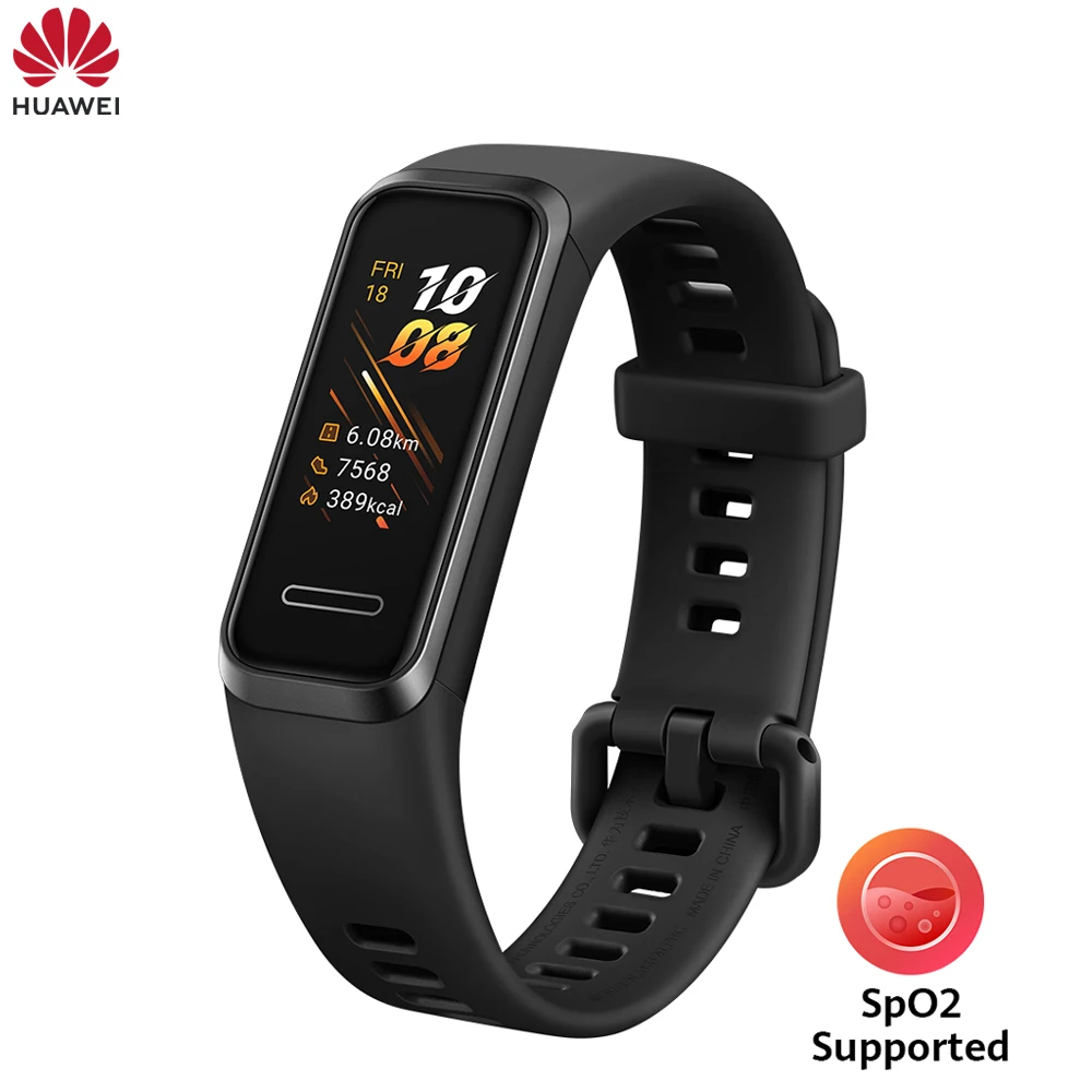 Смарт часы Huawei Band 4 с несколькими языками трекер сердечного ритма и здоровья
