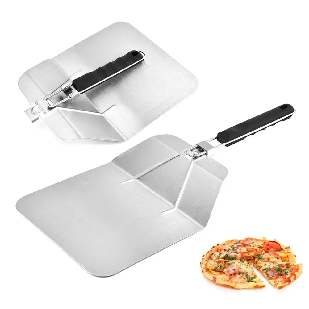 Горячая Складная лопата для пиццы из нержавеющей стали квадратная безопасная