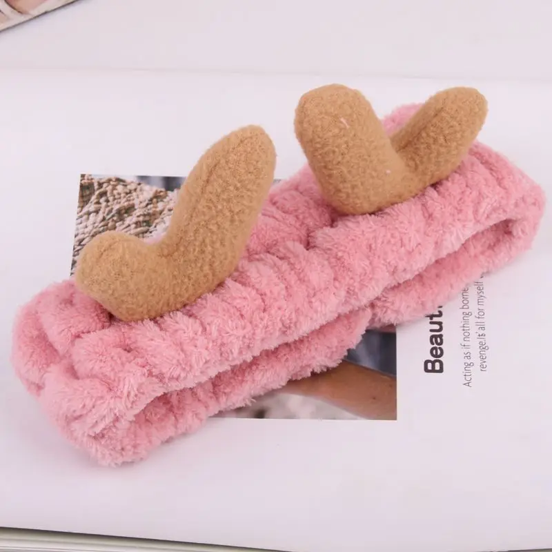 Elk Hair Band сатана Рождественское украшение оленьи рога Прекрасная Мягкая повязка на голову для женщин девочек зимние повязки на голову коралловый флис аксессуары для волос - Цвет: 5