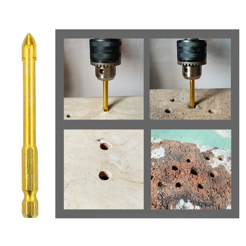 

Cross Hexagonal Shank Triangle Drill Bit for Glass Tile Marble Concrete Drilling Multifunctional