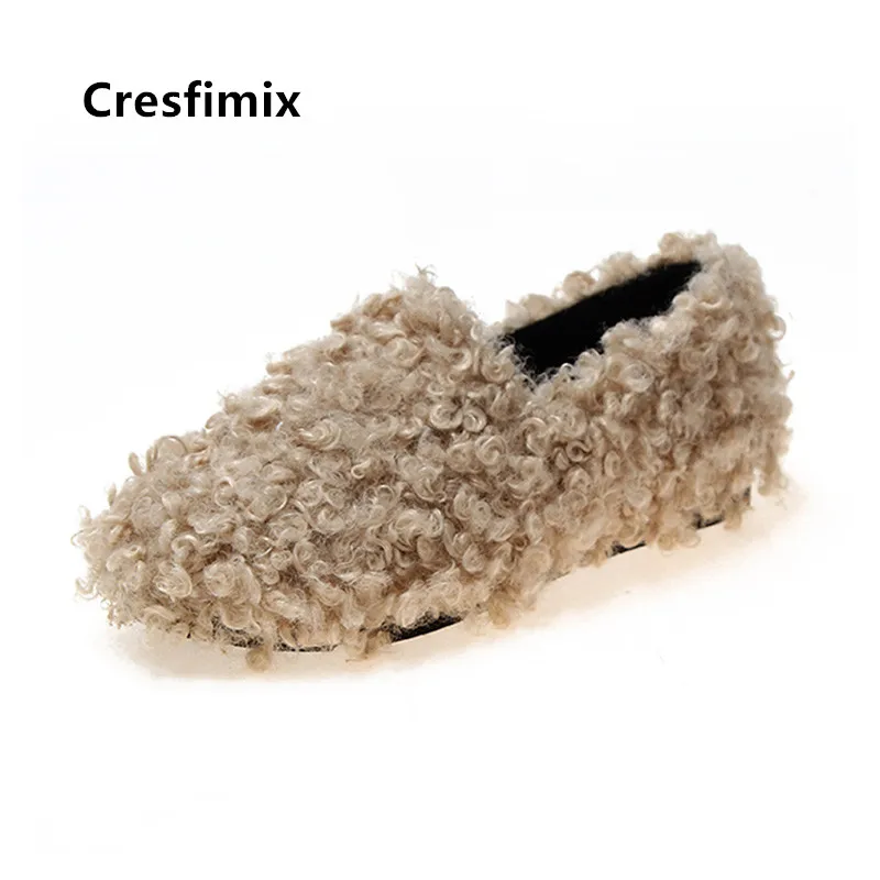 

Туфли Cresfimix женские, светильник классические, легкие, на плоской подошве, теплые, белые, весенне-зимние, C9058
