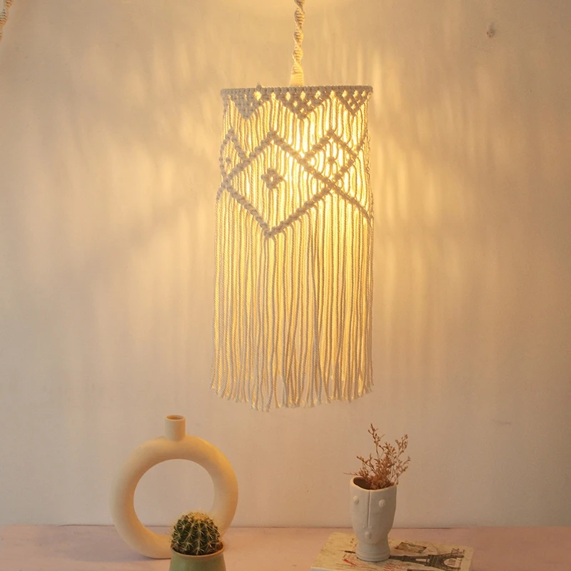 

Лампа-макраме, лампа-абажур, освещение, современный офисный декор для спальни, гостиной, детской, спальни, спальни