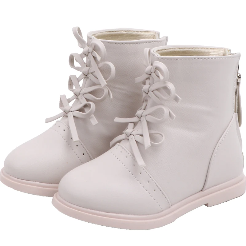 Детские ботинки на мягкой подошве сезон осень зима обувь сплошного цвета