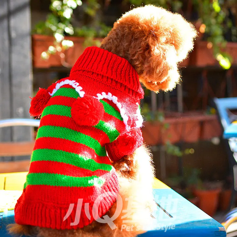 

Теплое пальто для щенков, джемпер, зимний свитер для собак, вязаный зимний свитер со щенком, водолазка для собак, зимняя одежда для собак, 2019