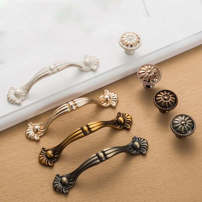 Античные дверные ручки ручка ящика шкафа Ручка Кухня и шкаф комод тянуть
