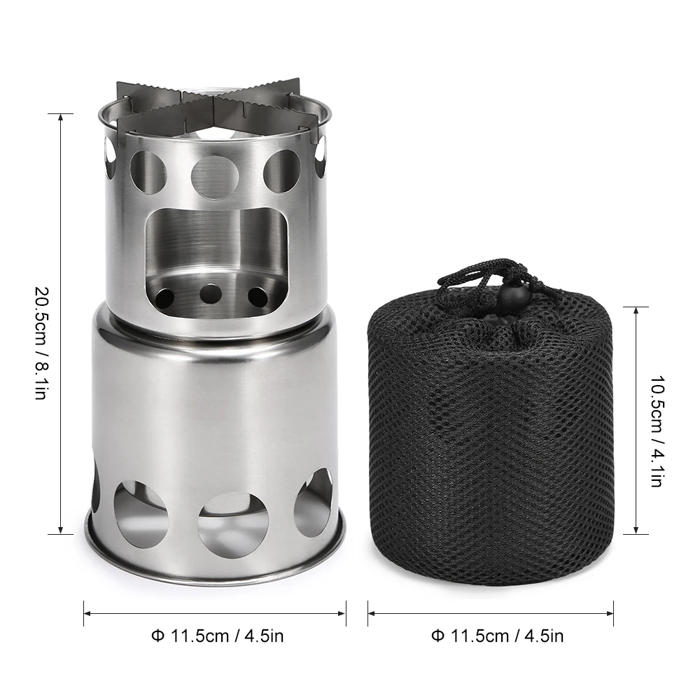 Уличная портативная дровяная печь легкая складная кухонная плита для пикника