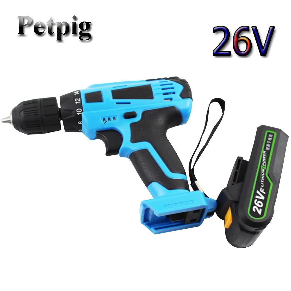 Petpig Водонепроницаемый 12 V/26 V/36 V Зарядный Батарея электрическая Беспроводная Дрель Бытовая дрель DIY Беспроводной электрическая дрель Мощность инструменты
