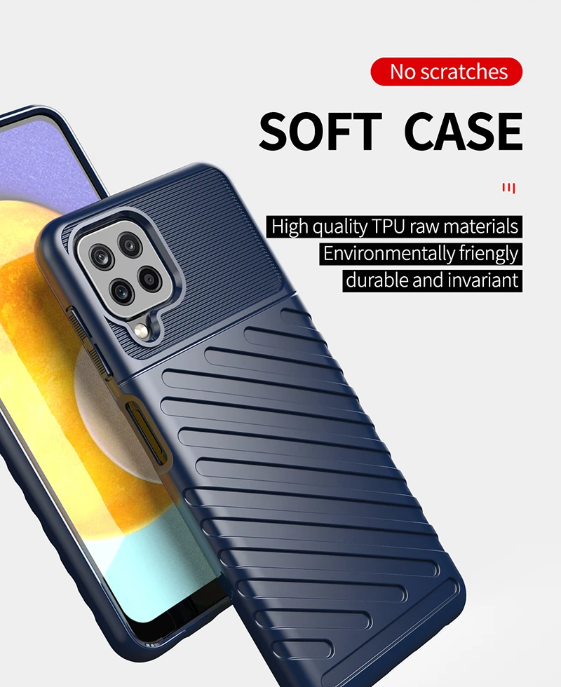 Rugged Fiber Shield Cover For Samsung Galaxy M32 Case Bumper Full Cover Back Case For Samsung M32 Case For Samsung M32 M 32 6.4