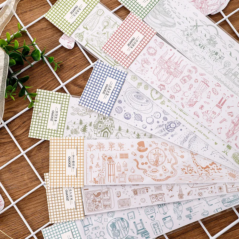 2020 милый рисунок лента Washi Винтаж билет DIY декоративный Скрапбукинг изоляционная