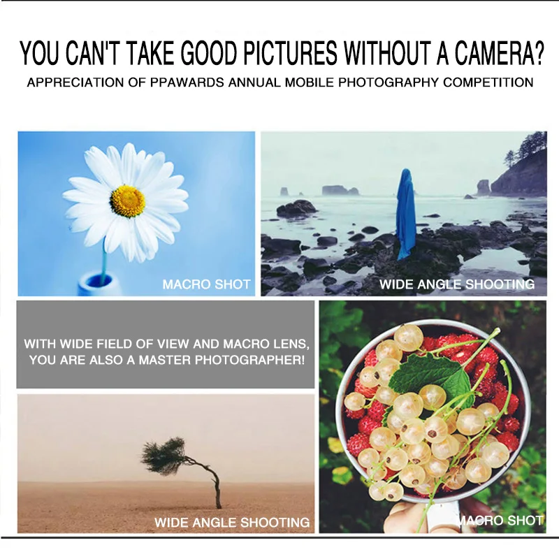 Объективы для смартфона 3 в 1 широкоугольный макро объектив &quotрыбий глаз iPhone/Samsung