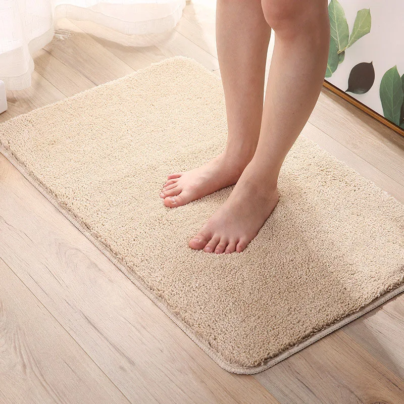 

Bath Mat Bathroom Carpet Water Absorption Rug Indoor Doormat Super Absorbent Mud Water Low-Profile Mats Washable Non Slip Mats