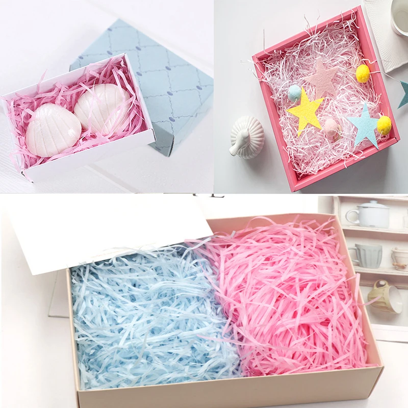 

100g/Pack Multi Color Shredded Crinkle Paper Confetti Gift Box Basket Filler Lafite shredded paper Wedding Party Shredded Tissue